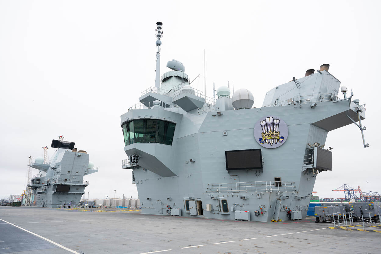 Overzicht van het vliegdek.