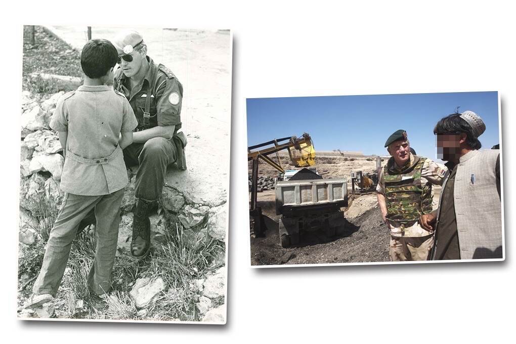 Archiefbeelden van Peter van Uhm als militair.