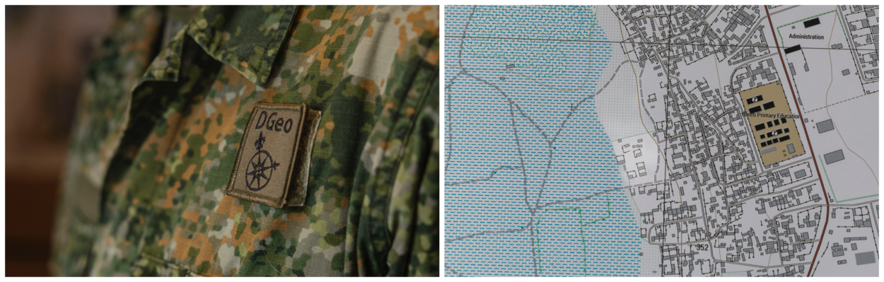 De patch van DGeo (links) en een stafkaart (rechts).