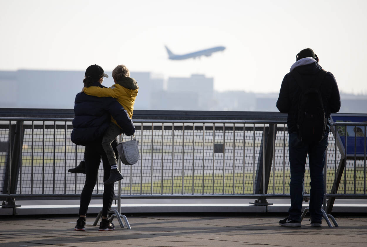 Luchtfoto van Den Haag, met in het centrum het World Forum.