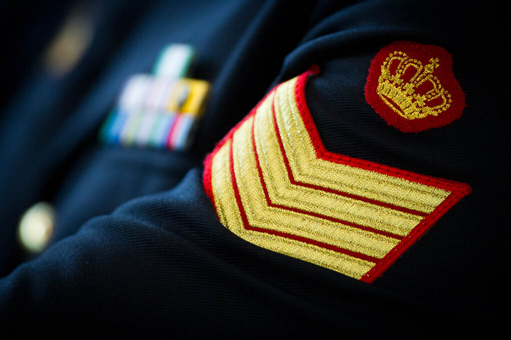 Rangonderscheidingsteken van een sergeant-majoor der mariniers