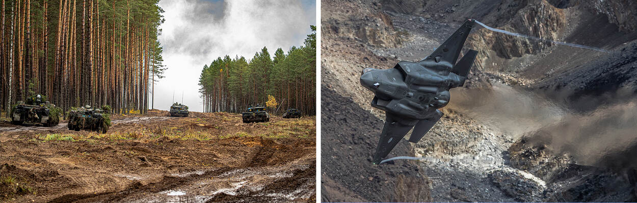 F-35 in Amerika en NAVO-troepen aan het oefenen in Litouwen.