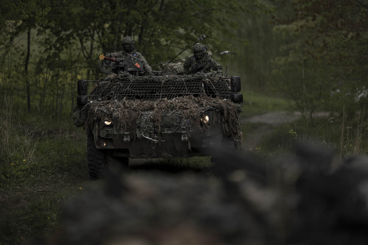 Verkenners in actie tijdens oefening Iron Wolf in Litouwen.