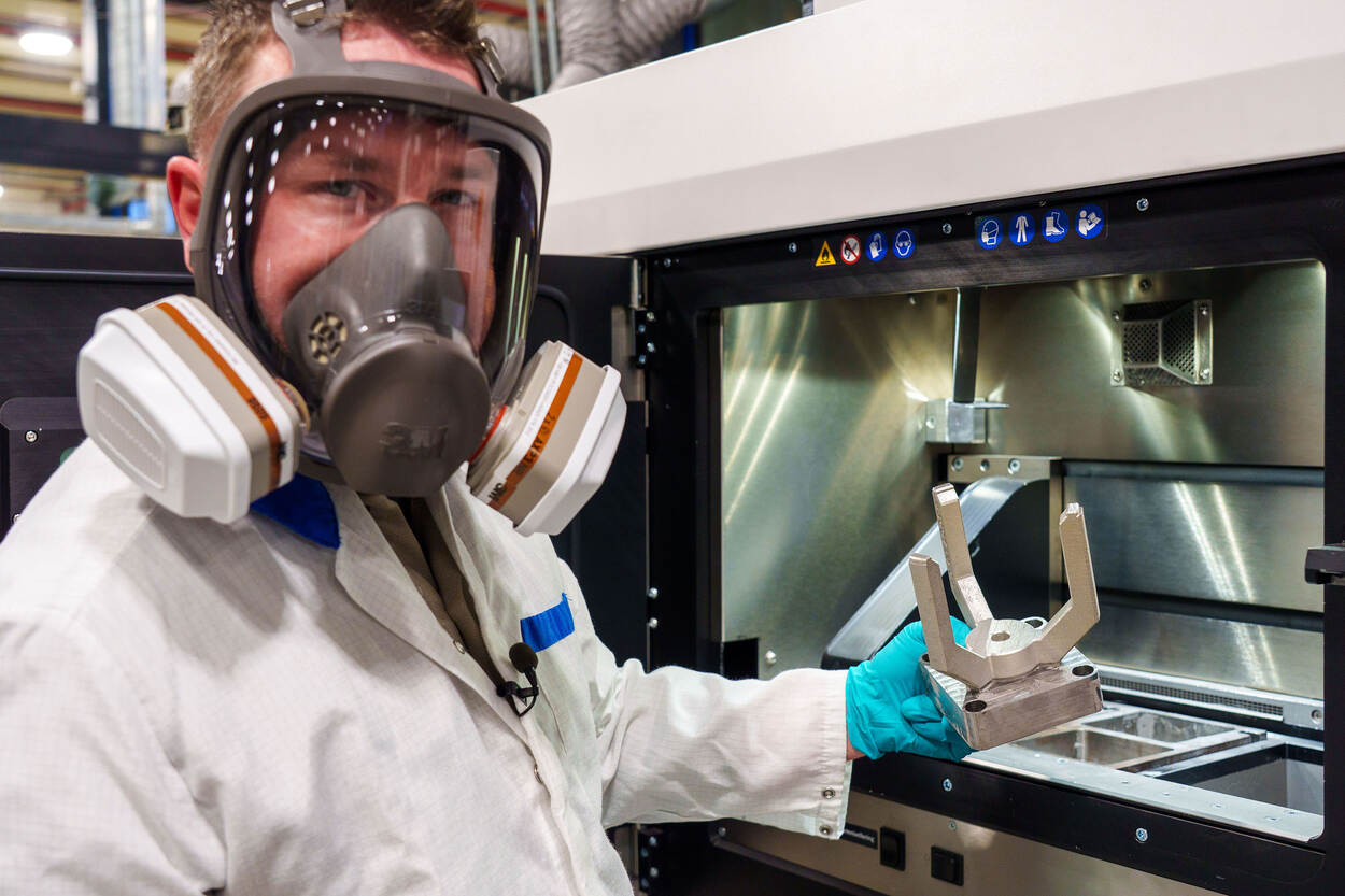 Een geprint onderdeel uit de printer.