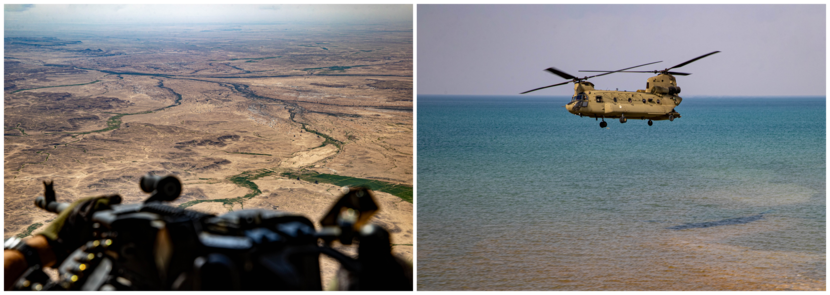 De beveiliging van de Chinooks was altijd on point, ook als ze ‘standaardvluchten’ vlogen.