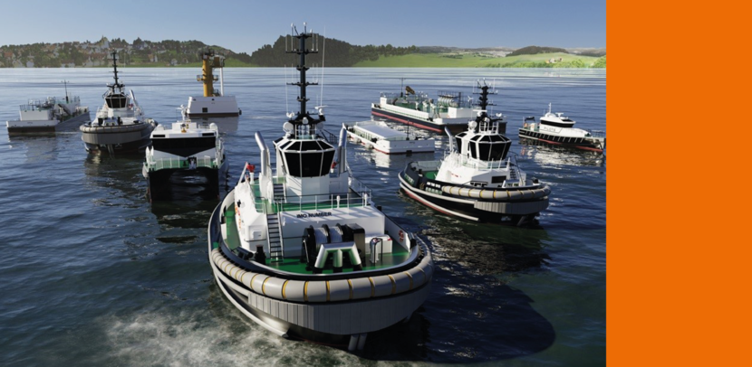 Verschillende schepen op het water.