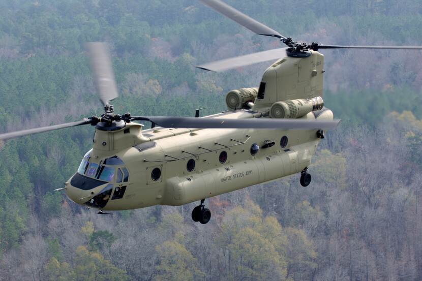 CH-47F Chinook in Amerikaanse dienst.