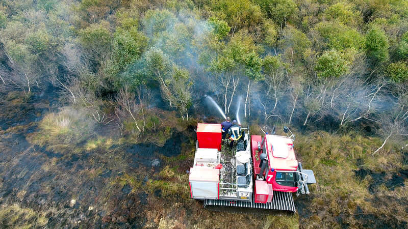 Bosbranden op het Duitse testterrein in Meppen.