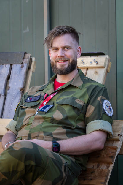 Portretfoto van major Lux.