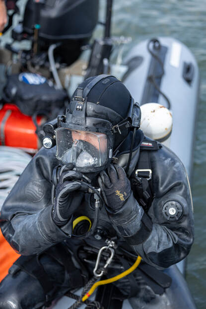 Gereed voor de duik.