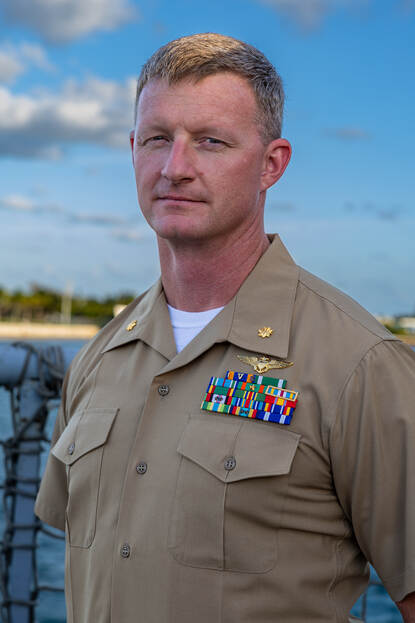 Portretfoto van majoor David Austin.