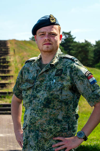 ‘Portret van eerste luitenant Timo Jansen.