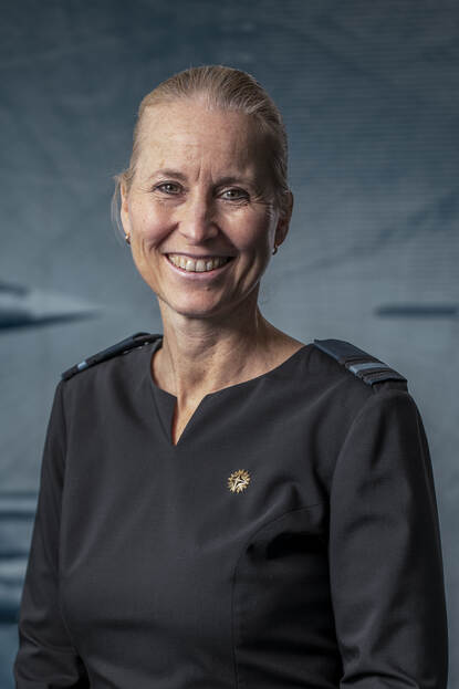 Portret commodore Ellen Meeuwsen-Scholten.